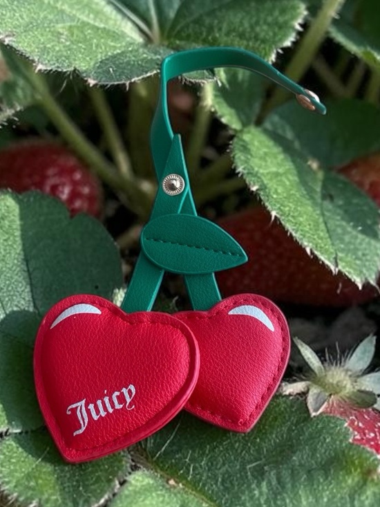 Juicy Couture Accessories - Juicy couture, red, cherry heart bag charm NWOT